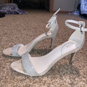 Taupe and Silver Rhinestone Heels!